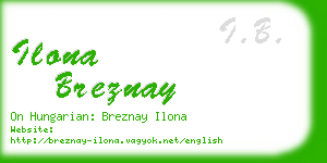 ilona breznay business card